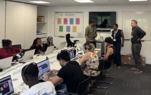 Restart Scheme participants in a digital skills workshop for Employability Day