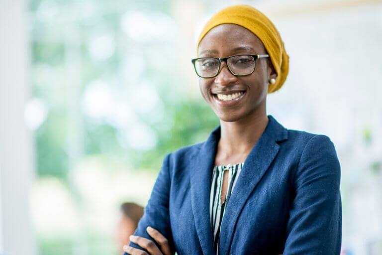 School business professional developing her administration career.